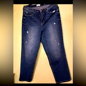 NYDJ straight jeans distressed
